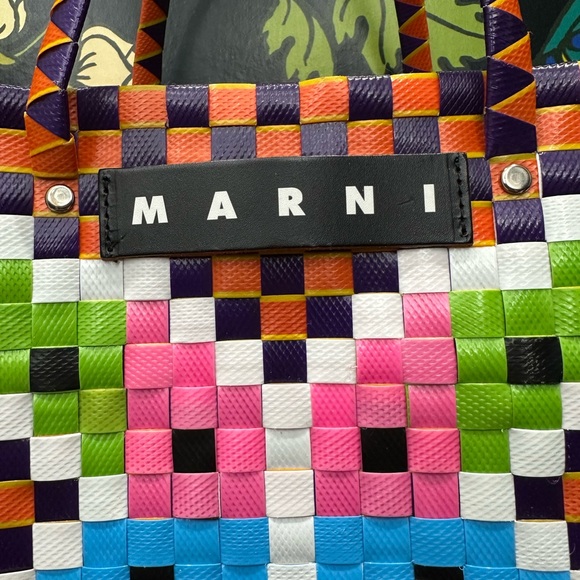 Marni Multicolor Woven Market Tote – Made in Italy - Picture 6 of 12